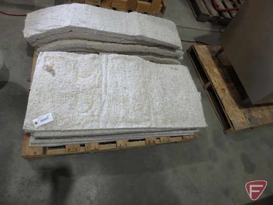 Packing for food transport; (8) pieces 48" x 11" x 2", (7) pieces 48" x 21" x 2"