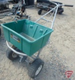 Lesco Commercial Plus walk behind broadcast spreader, 80 lbs. capacity