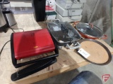 Electric griddle, Lean Mean griddle, large pan with lid