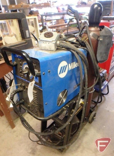 Miller Diversion 165 tig welder on cart, sn MA190035J