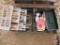 (2) fishing tackle boxes and contents: spoons, lures, weights, floats; some antique