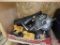 15.6v Panasonic power tools: (2) metal cutters, drill driver, (4) batteries, and charger