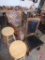 Rocking chair, parlor chair, bar stools (2)