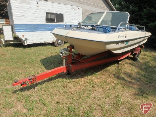 1967 Evinrude Sportsman 155 Fiberglass Boat with Evinrude Boat Trailer