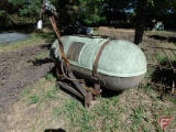 Fiberglass sprayer tank with 3pt mount and valve