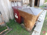 (2) garbage cans with hinged lids