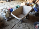 Dual wheel poly wheelbarrow