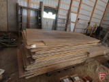 Plywood, approx. (63) sheets, some used, 1/2