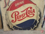 Pepsi-Cola metal single-sided advertising sign
