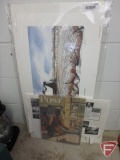 Pictures/prints: The Ellwood Barn 390/599 C.J. Brown, (3) Game Bird Series Ken Zylla prints