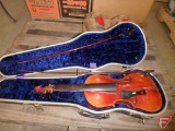 Violin with case, needs repair