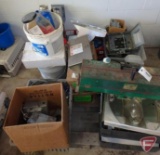 Electrical boxes, lights, wire nuts, PVC heater