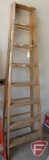 Holland wood step ladder, 8'