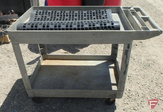 Utility cart 37.5x26", with floor mat