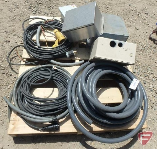 Flex conduit, electrical panels, drop cords
