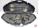 Parker Ultra Lite 35 compound bow, includes case, arrows and quiver, 70lb draw