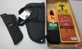 Rifle cleaning kit, neoprene sling, soft pistol case, Uncle Mike's size 5 Sidekick holster
