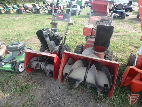 (2) Snow blowers: Toro 521 21" walk behind snow blower with electric start