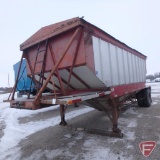 1990 Shop-built 30' Single Axle Aluminum/Steel Frame Hopper Bottom Grain Trailer