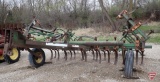 Oliver 18' field cultivator with hydraulic cylinder and attached harrow