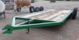 Homemade 18' tandem axle trailer, pin hitch