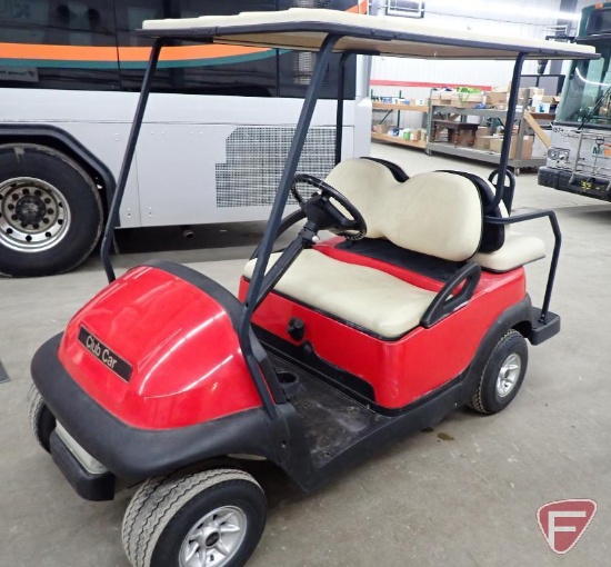 2007 Club Car 4-passenger gas golf car with top, red, sn PF742-830107