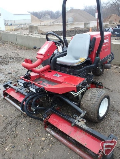 2007 Toro 3100D 3WD triplex reel mower, ROPS, 1,462 hrs.