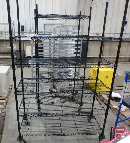 Metro style rack, 48"x18"x77", on casters