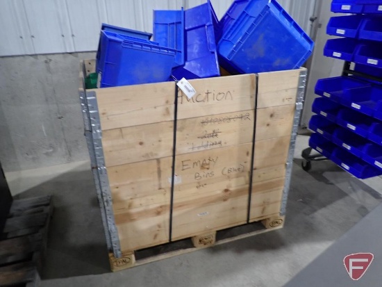 Plastic organizing bins, includes crate; contents of pallet