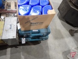 Hardware organizer, plastic organizer bins, empty Makita boxes