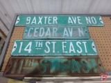 Street signs (7), double sided