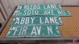 Street signs (14), double sided