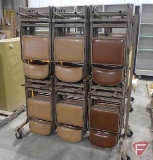 Folding chairs (36) with rack