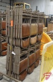 Folding chairs (48) with rack