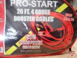 Pro-Start 20ft 4ga booster cables, 30pc screwdriver set with rack, magnetic tips