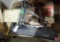 Tile cutter, c-clamps, brace and bit, hand crank drill, wood bits, pry bar, 3.5