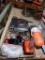 Black & Decker 20v drill with (2) chargers and (3) batteries, spade bits, Craftsman scroll saw
