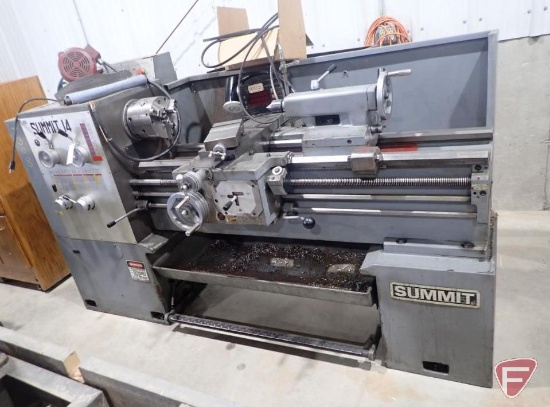 Summit 14 lathe, model 14X40, 220v, 3 phase, sn 031LG8