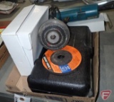 Milwaukee angle grinder, 3/8' pneumatic impact driver, Black & Decker cordless power ratchet