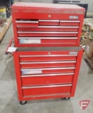Wel Bilt tool box with contents, 5 drawer lower box 27