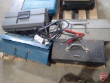 Empty toolboxes (4), jumper cables