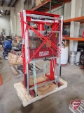 Sunex H.D. 40 ton electric over hydraulic drill press, model 5740EB, includes safety cage