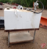 Delta fuel tank on stand, manual pump, 100 gallons