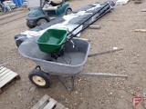 two wheel wheelbarrow Scotts speedy green 1000 fertilizer spreader