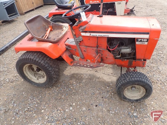 Allis Chalmers lawn & garden tractor, ID No. 1690211002816, 16 hp Kohler gas engine