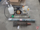 Lawn care products; fertilizer, herbicides, rain gauge, bow saw, chimney cleaner, lawn sprayer