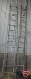 Wood extension ladder, 24'