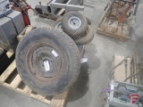 ST205/75R15 tire on wheel, small tires on wheels
