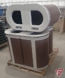 Double trash/recycling cans (3)