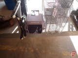 Live traps (2), pet carrier, folding chair